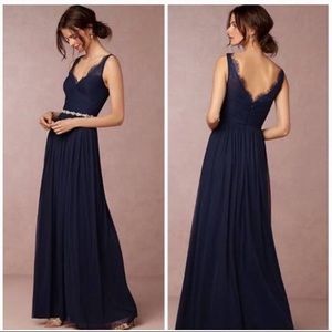 BHLDN NAVY FLEUR GOWN